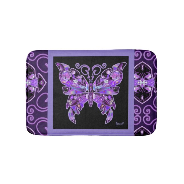 Tapis De Bain Papillon pourpre 31 (Devant)