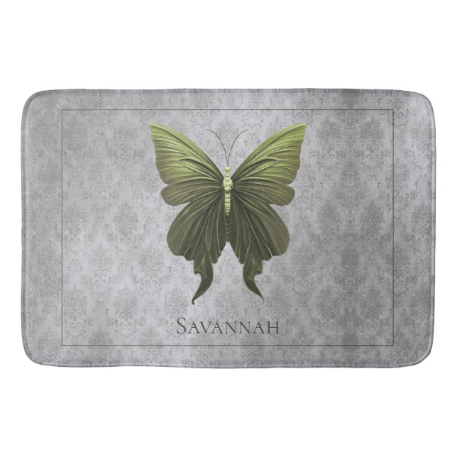 Tapis De Bain Papillon vert bijoux (Devant)