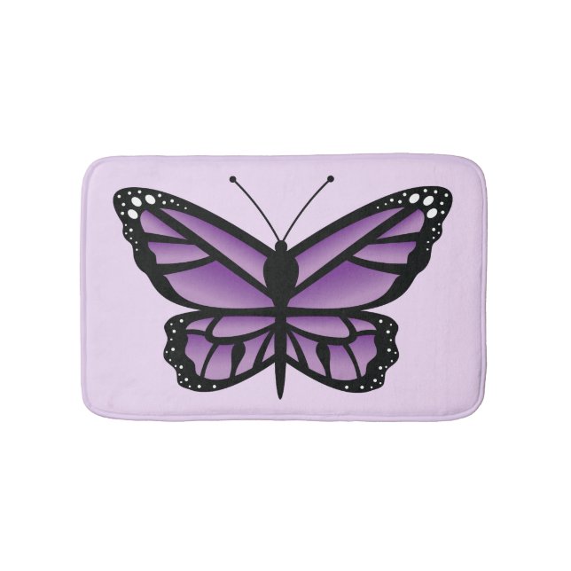 Tapis De Bain Papillon Violet (Devant)