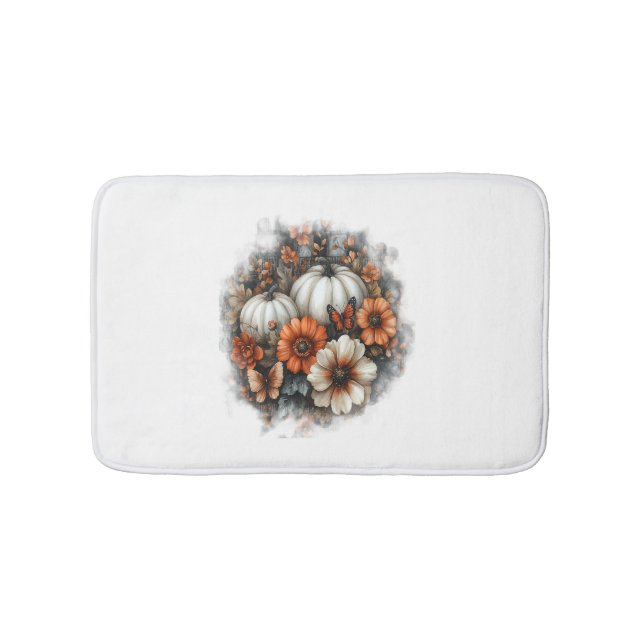 Tapis De Bain Papillons Citrouille de pays (Devant)