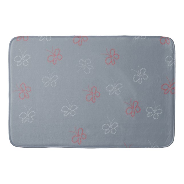Tapis De Bain Papillons Stars Sage Dusty Blue (Devant)