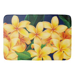 Tapis De Bain Paradis tropical Plumeria Hawaiian