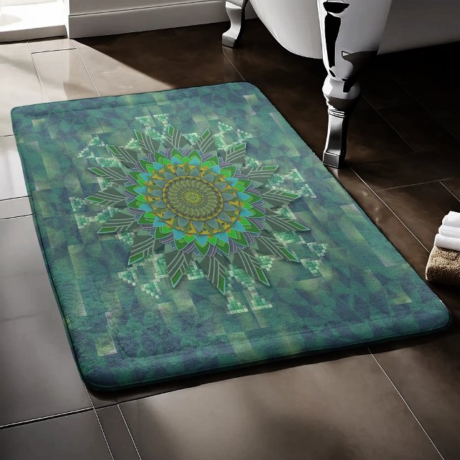 Tapis De Bain Parameterisation du puzzle à carré floral feuillu (Créateur téléchargé)