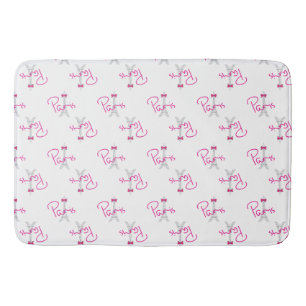 Tapis De Bain Paris, France, Tour Eiffel avec arc rose, moderne