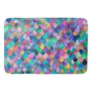 Tapis De Bain Parties scintillant arc-en-ciel Wonky métal sirène