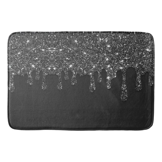 Tapis De Bain Parties scintillant noire (Devant)
