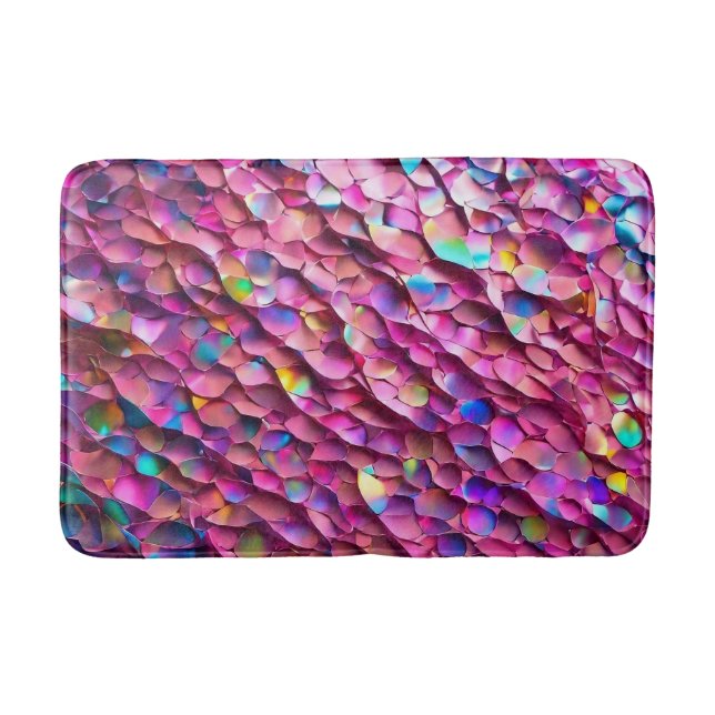 Tapis De Bain Parties scintillant Opal Holographique Collection  (Devant)