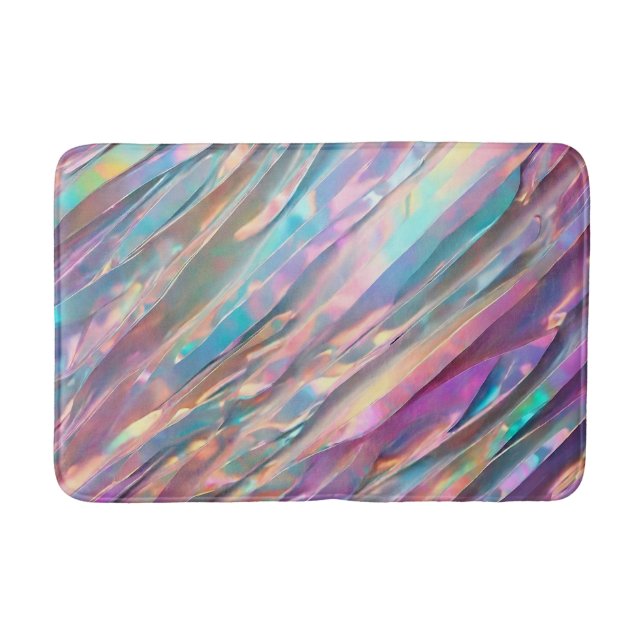 Tapis De Bain Parties scintillant Opal Holographique Collection  (Devant)