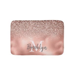 Tapis De Bain Parties scintillant or rose rose élégant Confetti