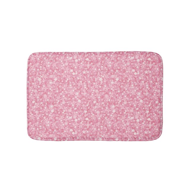 Tapis De Bain Parties scintillant rose argent (Devant)