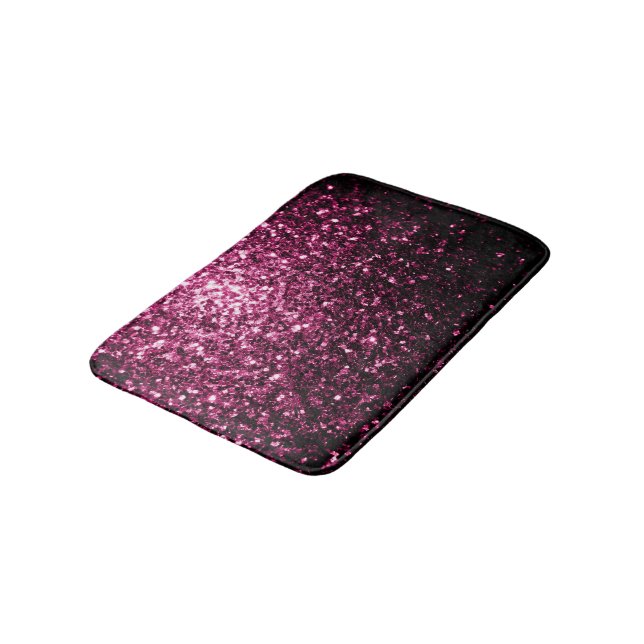 Tapis De Bain Parties scintillant rose foncé brillant (Angle)