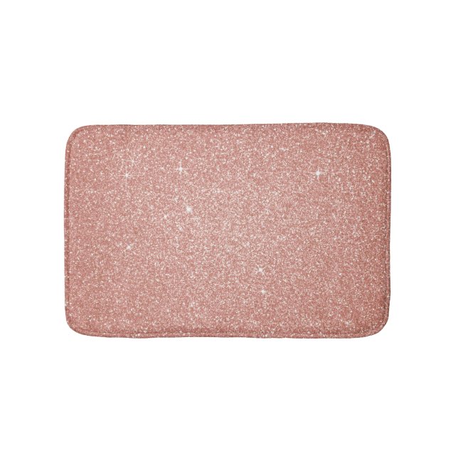 Tapis De Bain Parties scintillant rose rose or-Blush et étincell (Devant)