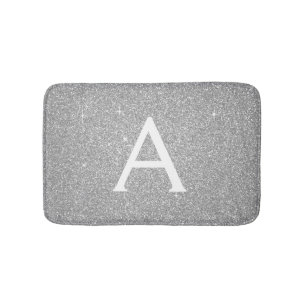 Tapis De Bain Parties scintillant Silver Sparkle de luxe Nom du 
