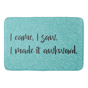 Tapis De Bain Parties scintillant turquoise Je L'Ai Fait Awkward