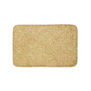 Tapis De Bain Parties scintillantes élégantes d'or de Faux