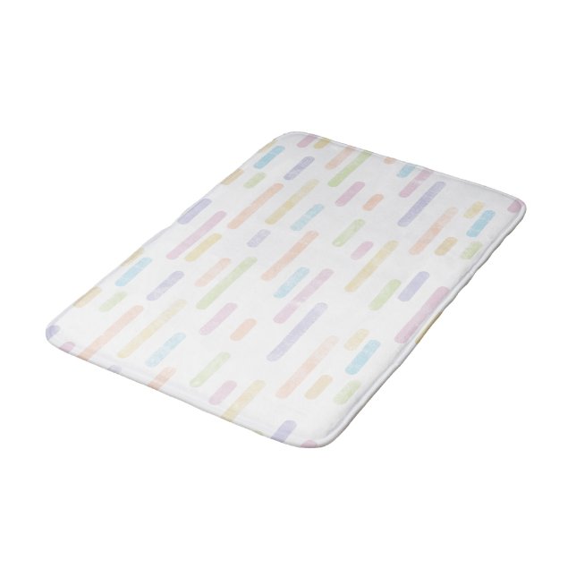 Tapis De Bain Pastel Arc-en-ciel Couleurs arrondies Motif (Angle)