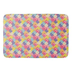 Tapis De Bain Pastel Chats Art Douche Rideaux - Chambre Poudre C