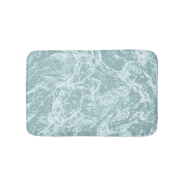 Tapis De Bain Pastel Light Turquoise Abstrait (Devant)