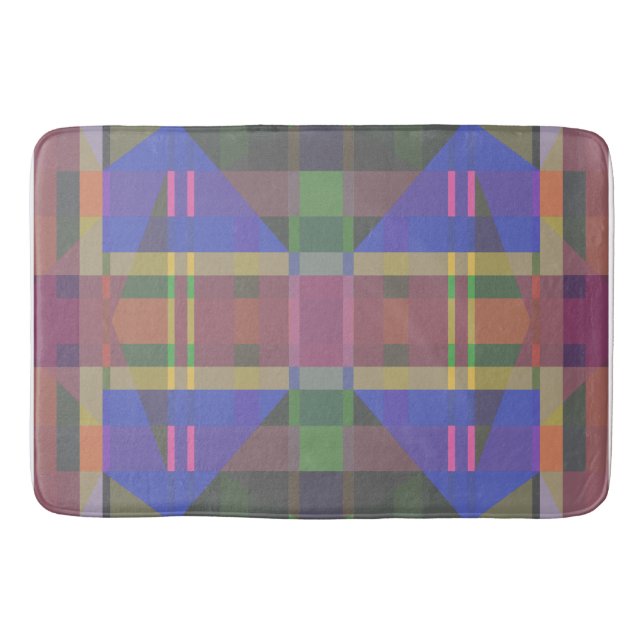 Tapis De Bain Pastel rainbow Colorful Geometric (Devant)