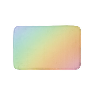 Tapis De Bain Pastel Rainbow Ombre Gradient Blur Abstract Design