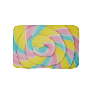 Tapis De Bain Pastel Rainbow Spiral Candy Photo