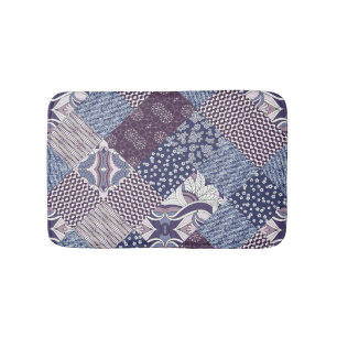 Tapis De Bain Patchwork Doodle : Boho Vintage sans joint.