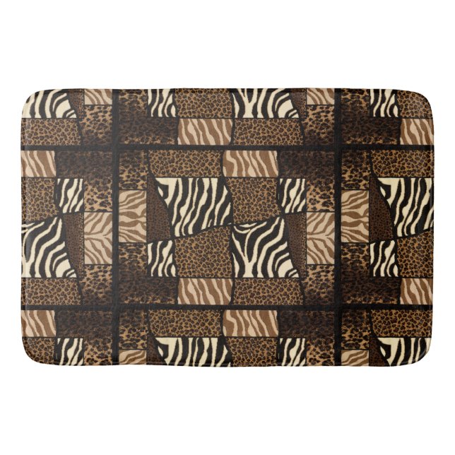 Tapis De Bain Patchwork Motif animal africain - Bold & Cultural (Devant)