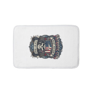 Tapis De Bain Patriotique 1776 Hors Route Crâne Monster Truck Lo