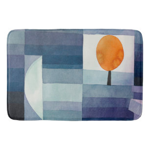 Tapis De Bain Paul Klee Abstrait Tree Blue Peinture