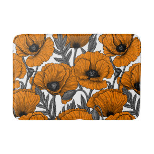 Tapis De Bain Pavot orange