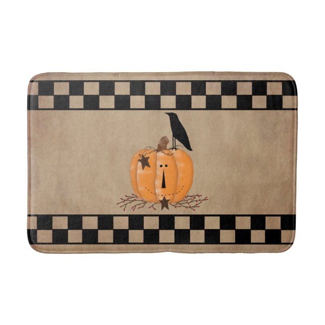 Tapis De Bain Pays Mat-Bain Citrouille primitif (Devant)