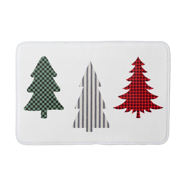 Tapis De Bain Pays Noël Arbres Bain Mat (Devant)