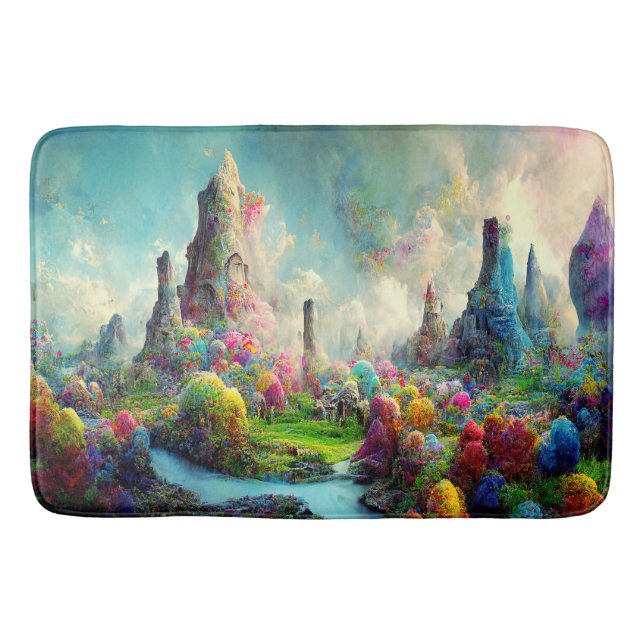 Tapis De Bain Paysage naturel Alien coloré (Devant)
