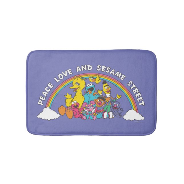 Tapis De Bain Peace, Love and Sesame Street (Devant)