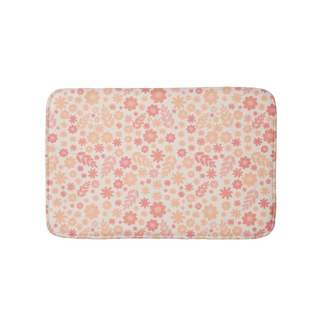 Tapis De Bain Peach Airy Fleur sauvage Meadow Motif (Devant)
