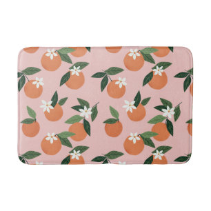 Tapis De Bain Peach Orange Juice Motif