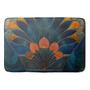 Tapis De Bain Peacock Art Déco Abstrait