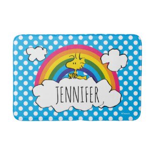 Tapis De Bain PEANUTS   Pois arc-en-ciel de Woodstock