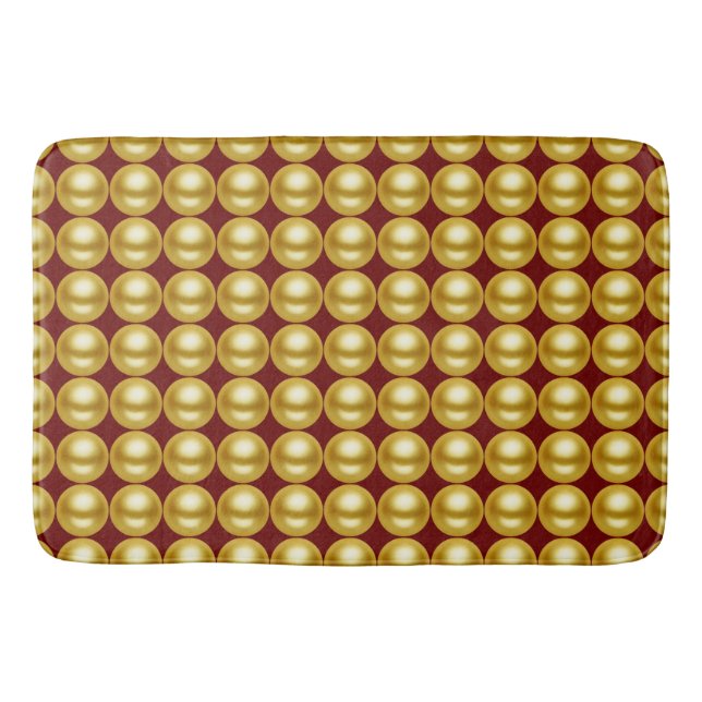 Tapis De Bain PEARLE EN OR PURE + votre backgr. & idées (Devant)