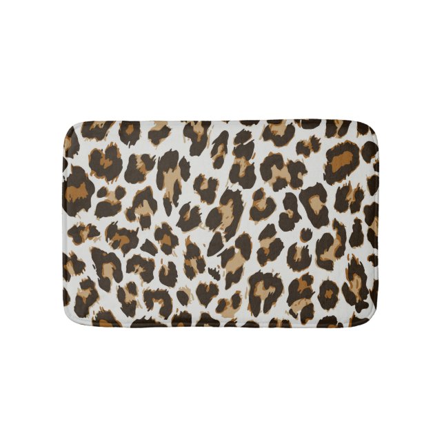 Tapis De Bain Peau léopard : Texture Vintage sans peau (Devant)