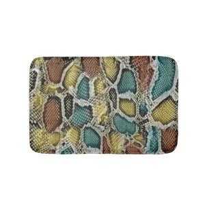 Tapis De Bain Peaux de serpent colorées : conception transparent