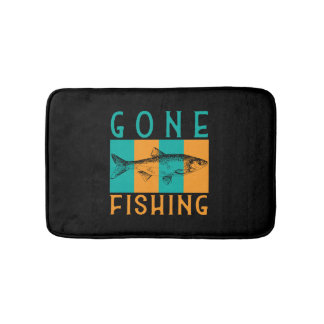 Tapis De Bain Pêche Pêcheur Pêcheur Bâton de pêche