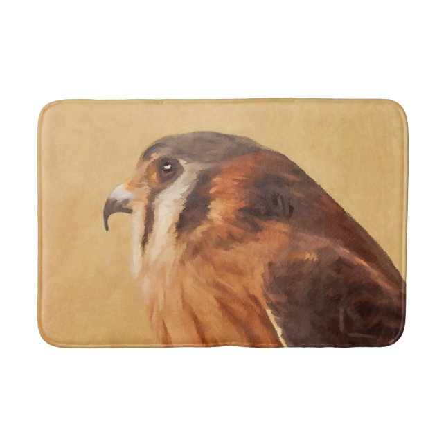 Tapis De Bain Peinture américaine Kestrel - Art original pour oi (Devant)
