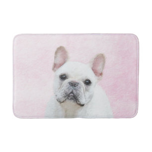 Tapis De Bain Peinture française de Bulldog (Crème/Blanc) - Ar