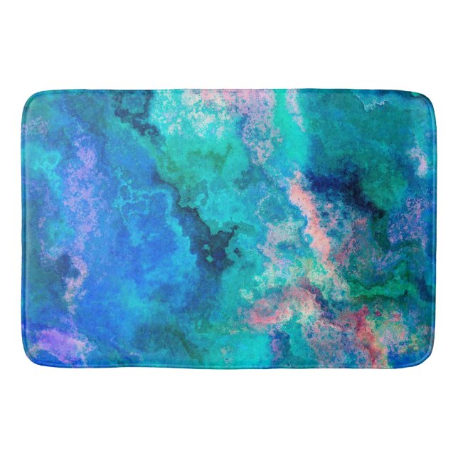 Tapis De Bain Peinture turquoise en Abalone Shell (Devant)