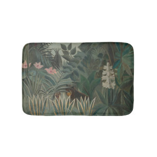 Tapis De Bain Peinture unique de la jungle artistique Henri Rous
