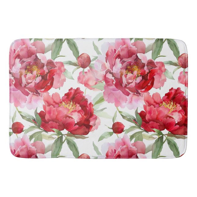 Tapis De Bain Peony blossoms Bath Mat (Devant)
