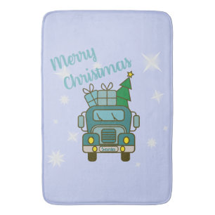 Tapis De Bain Père Noël vue de devant Joyeux Noël