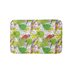 Tapis De Bain Perroquets tropicaux