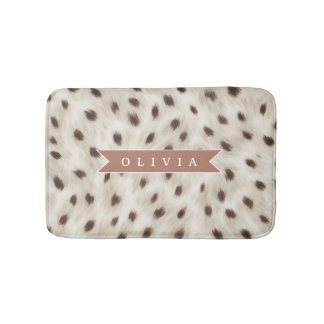 Tapis De Bain Personalized Chic Neutral Leopard Animal Print